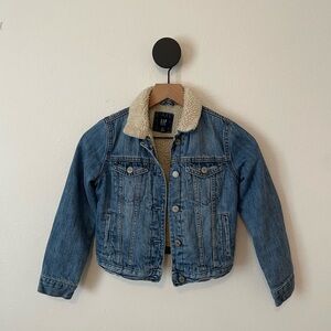 GAP Boys Sherpa Lined Denim Jacket Medium 8-9 Years